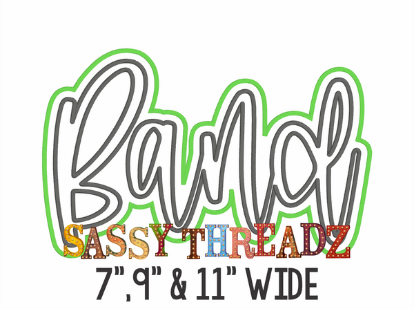 Band Satin Stitch Script Stacked Embroidery Download (Copy)