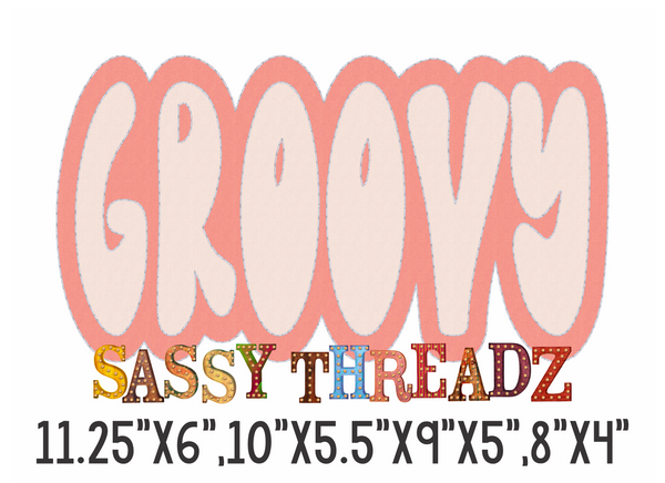 Groovy Bean Stitch Double Applique Embroidery Download